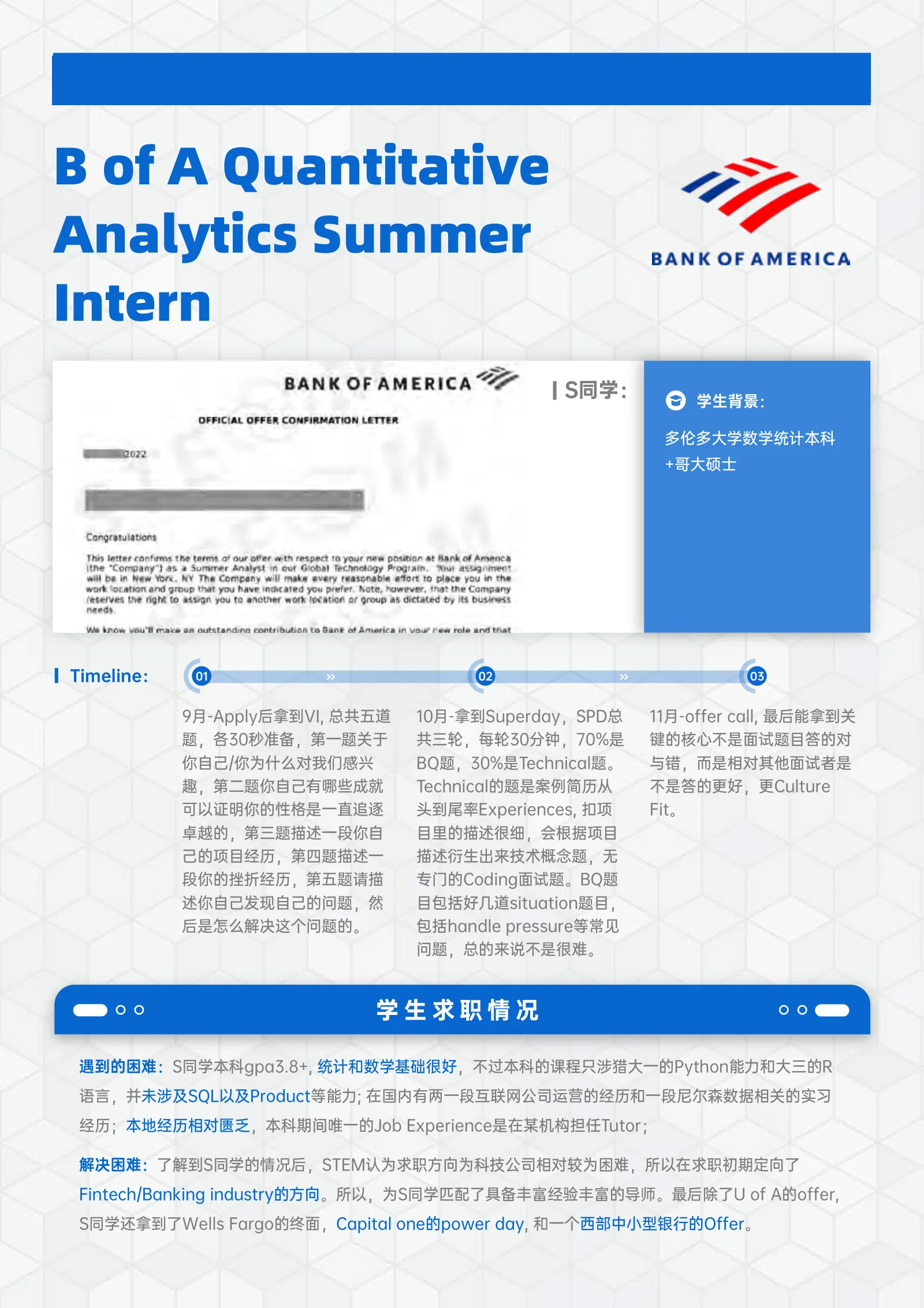 Bank of America Quantitative Analytics Summer Intern 案例展示页