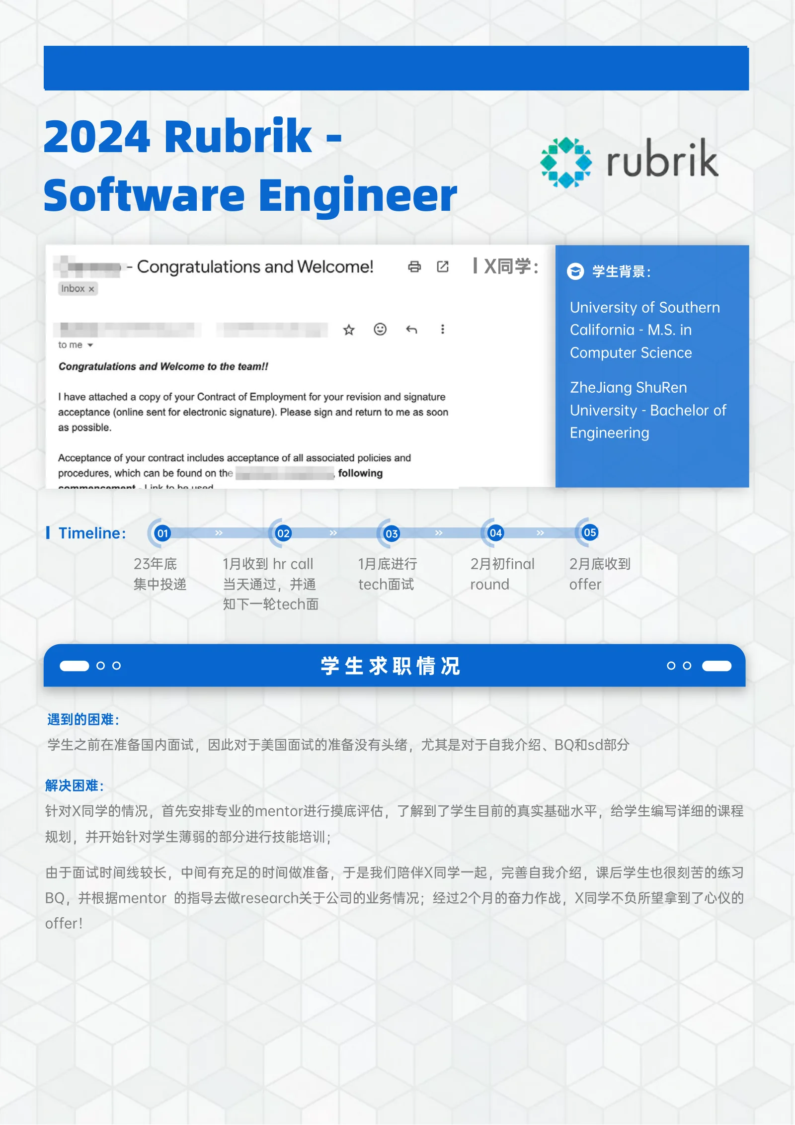 Rubrik Software Engineer 案例展示页