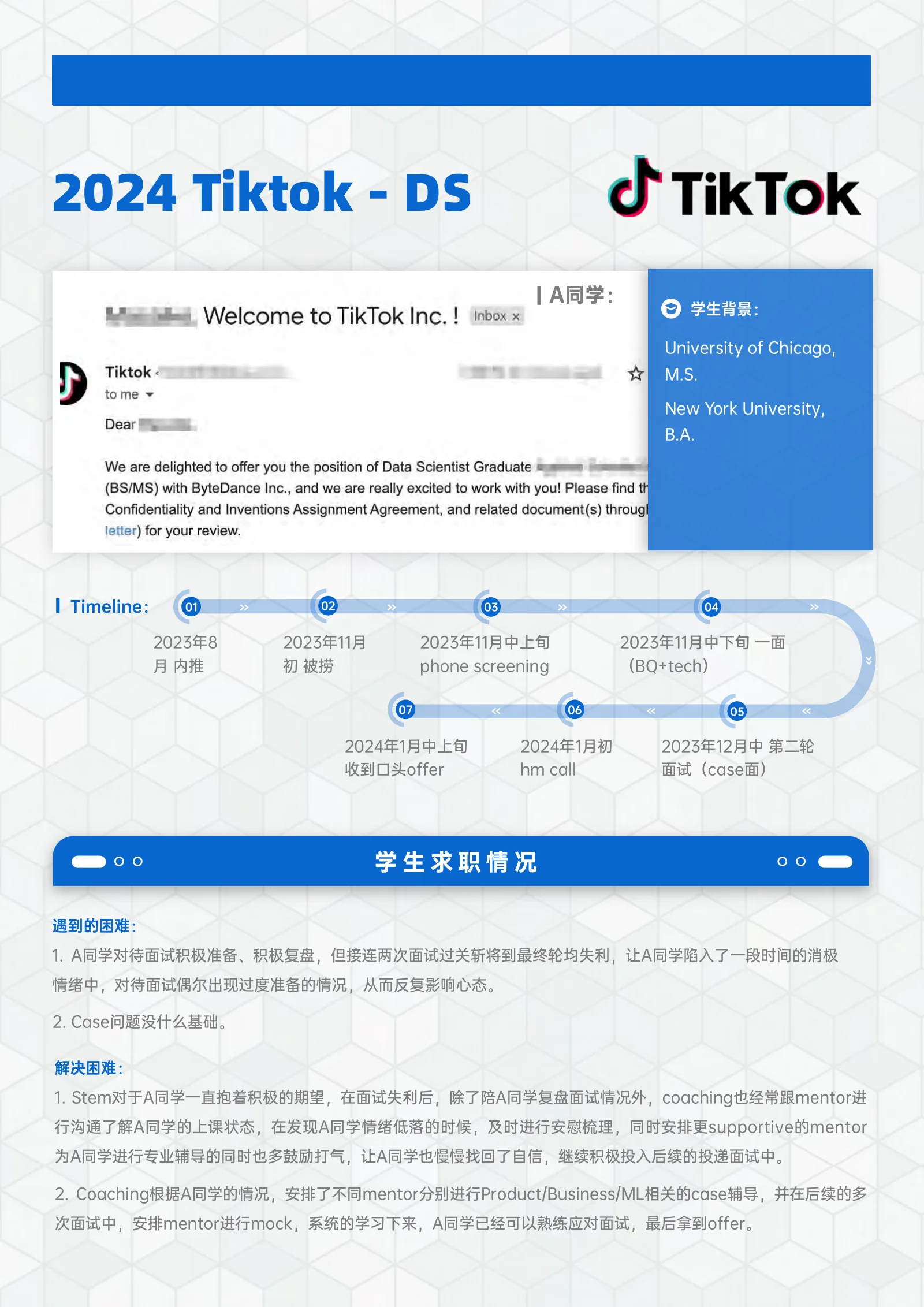 TikTok DS A同学: 案例展示页