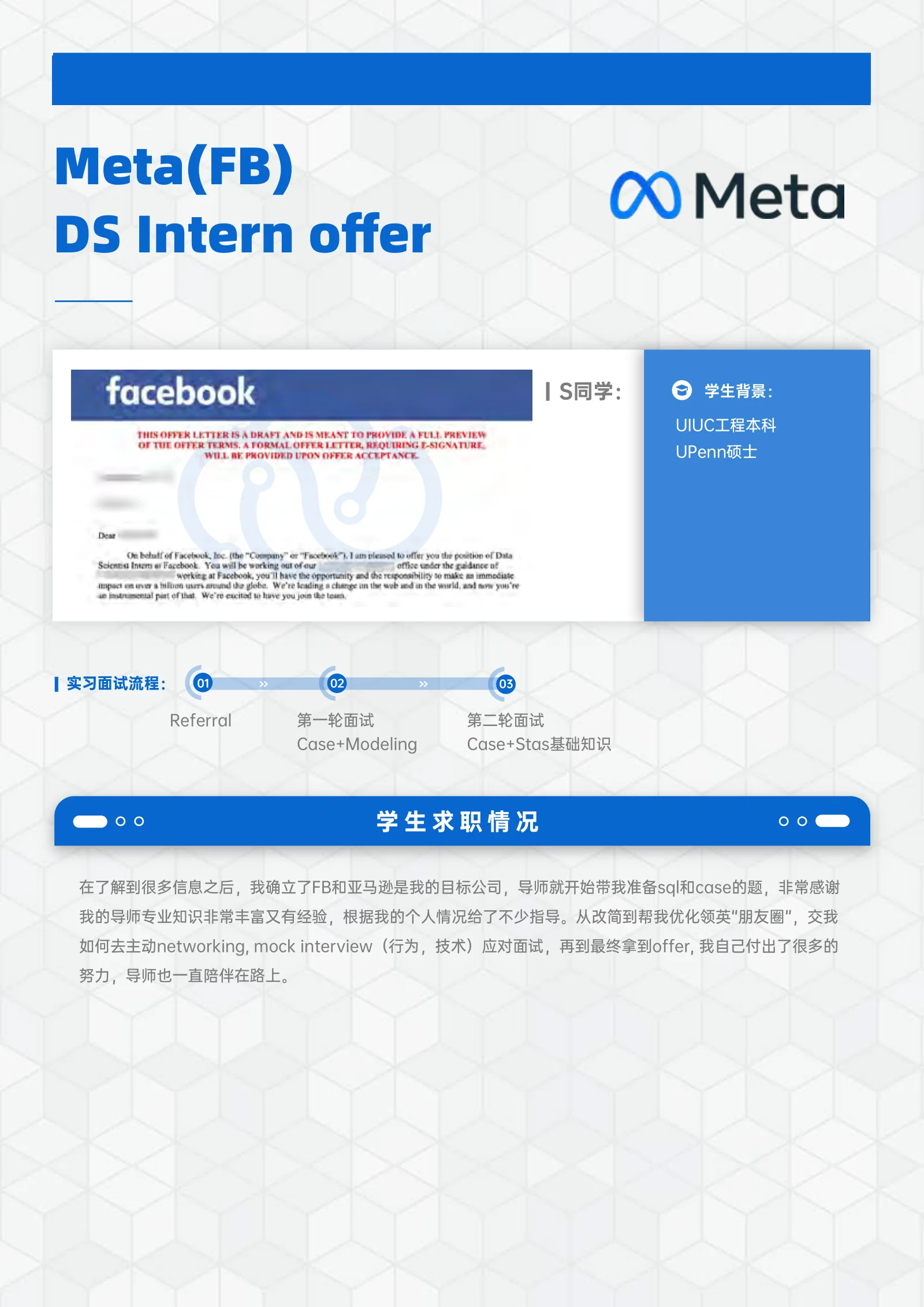 Meta (FB) DS Intern 案例展示页