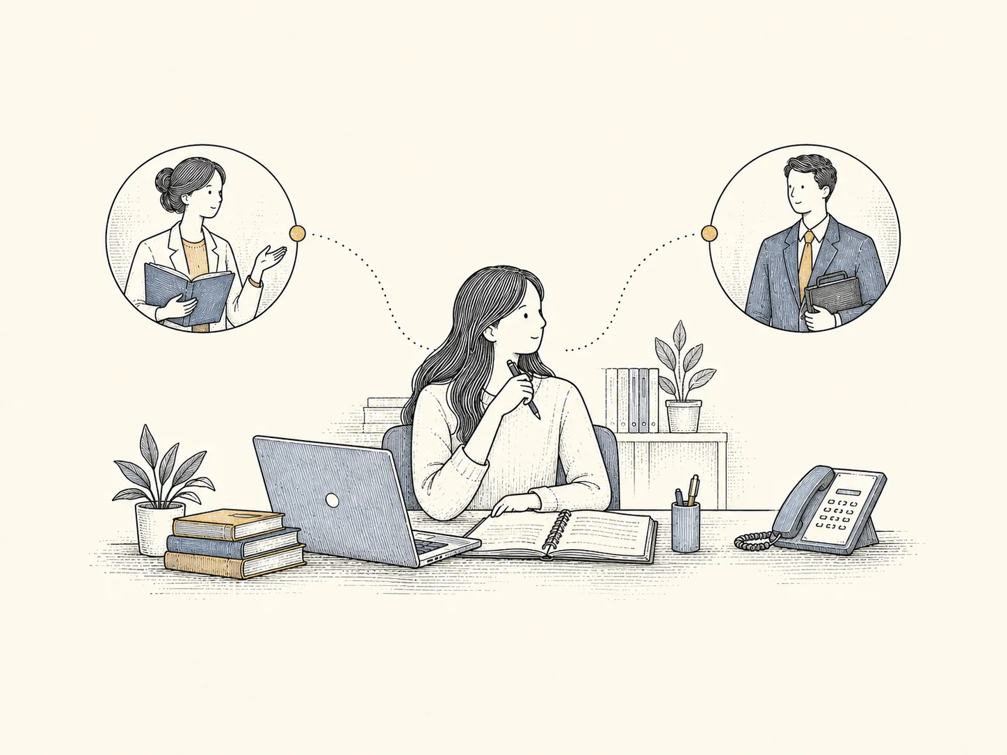 毕业生整理职业推荐人与联系人记录