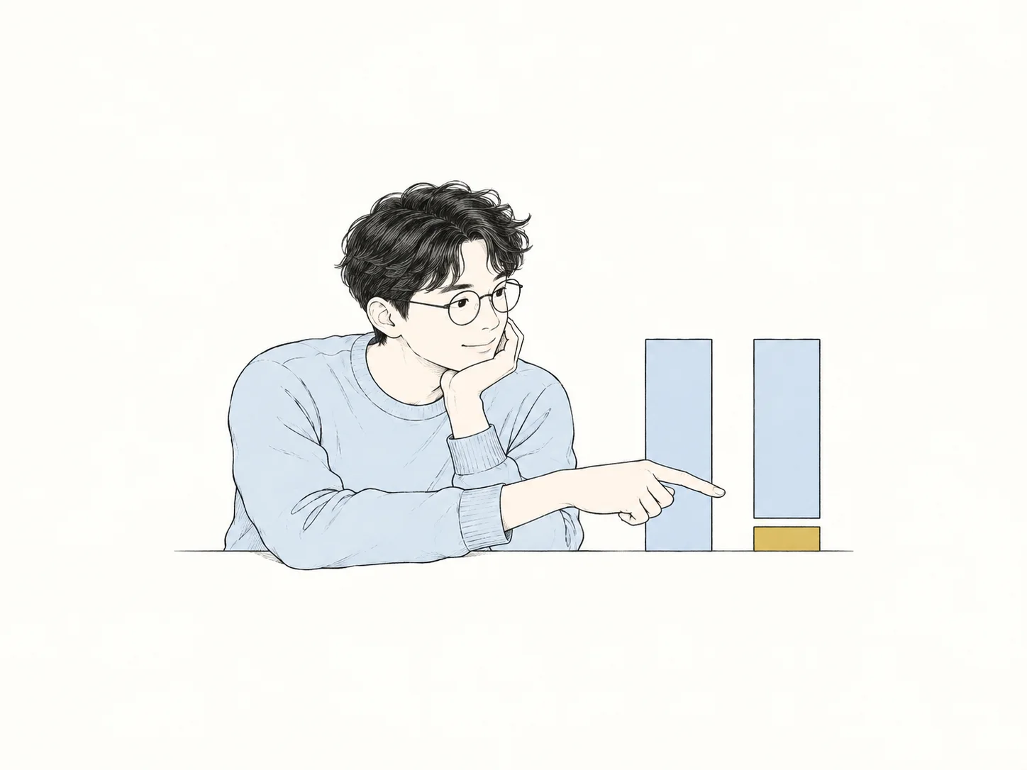圆眼镜男主比较等高的活跃用户柱和较低的收款柱