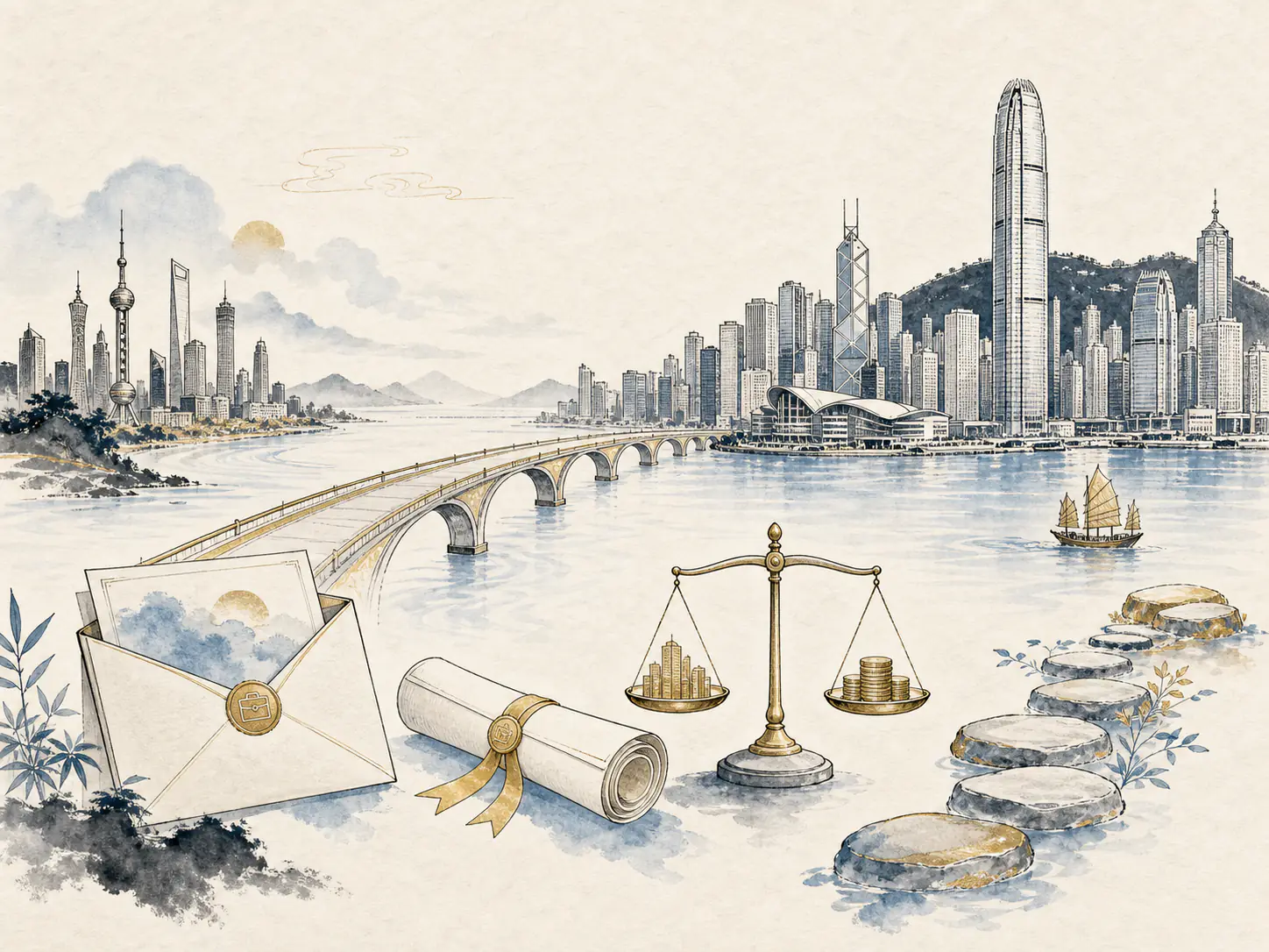 香港专才计划 ASMTP 2026:内地申请、雇主与续签主题插画
